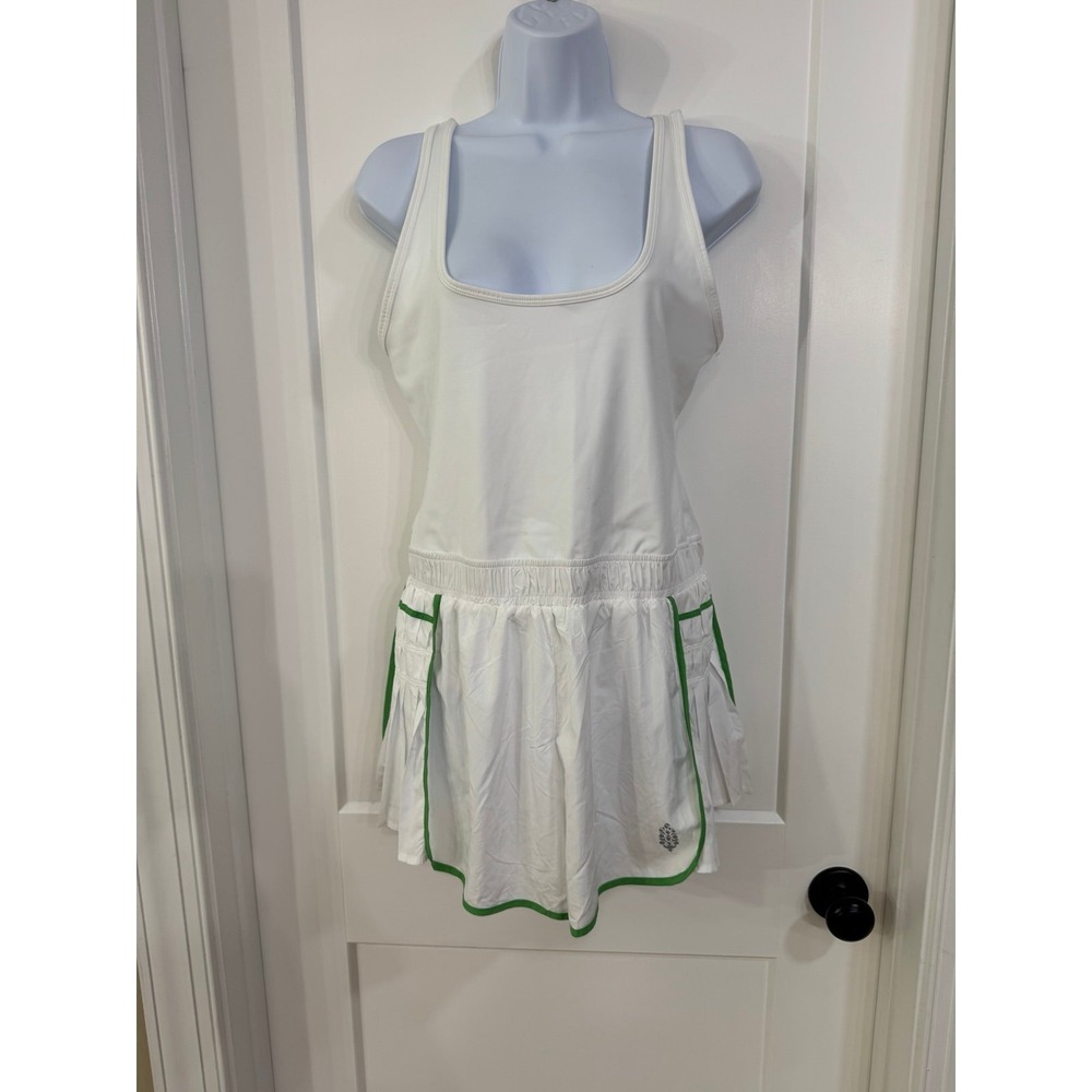 Free People Movement Easy Tiger Tennis Womens M White Shortsie Romper Pickleball